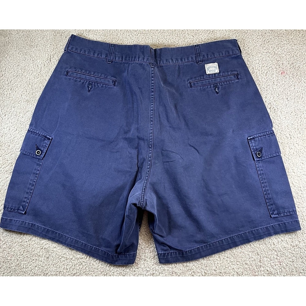 Polo Ralph Lauren Chino Relax Fit Shorts Men 40W Blue 100% Cotton EUC Vintage - Picture 3 of 11